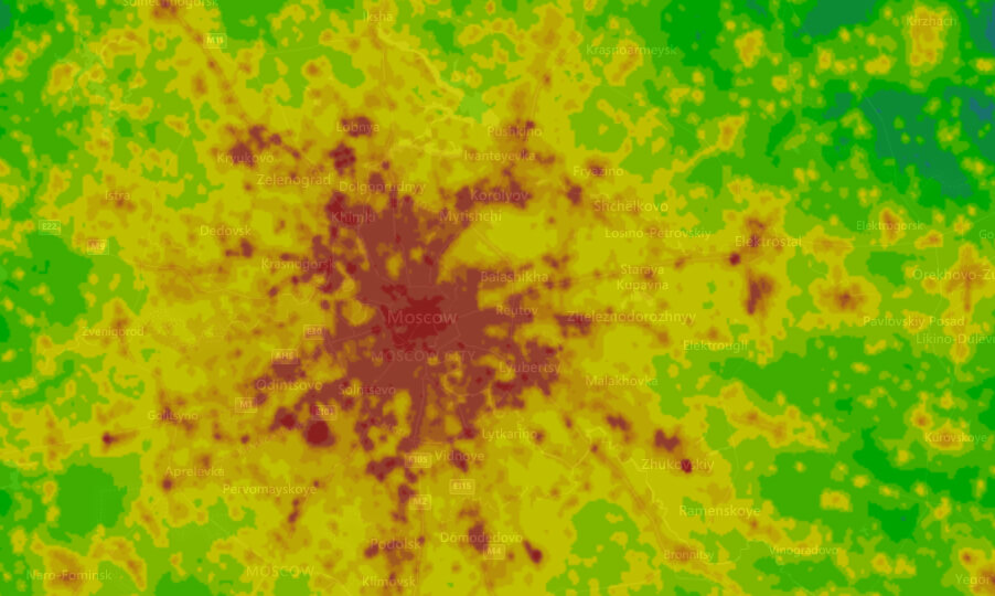 Интерактивная карта позволит увидеть световое загрязнение